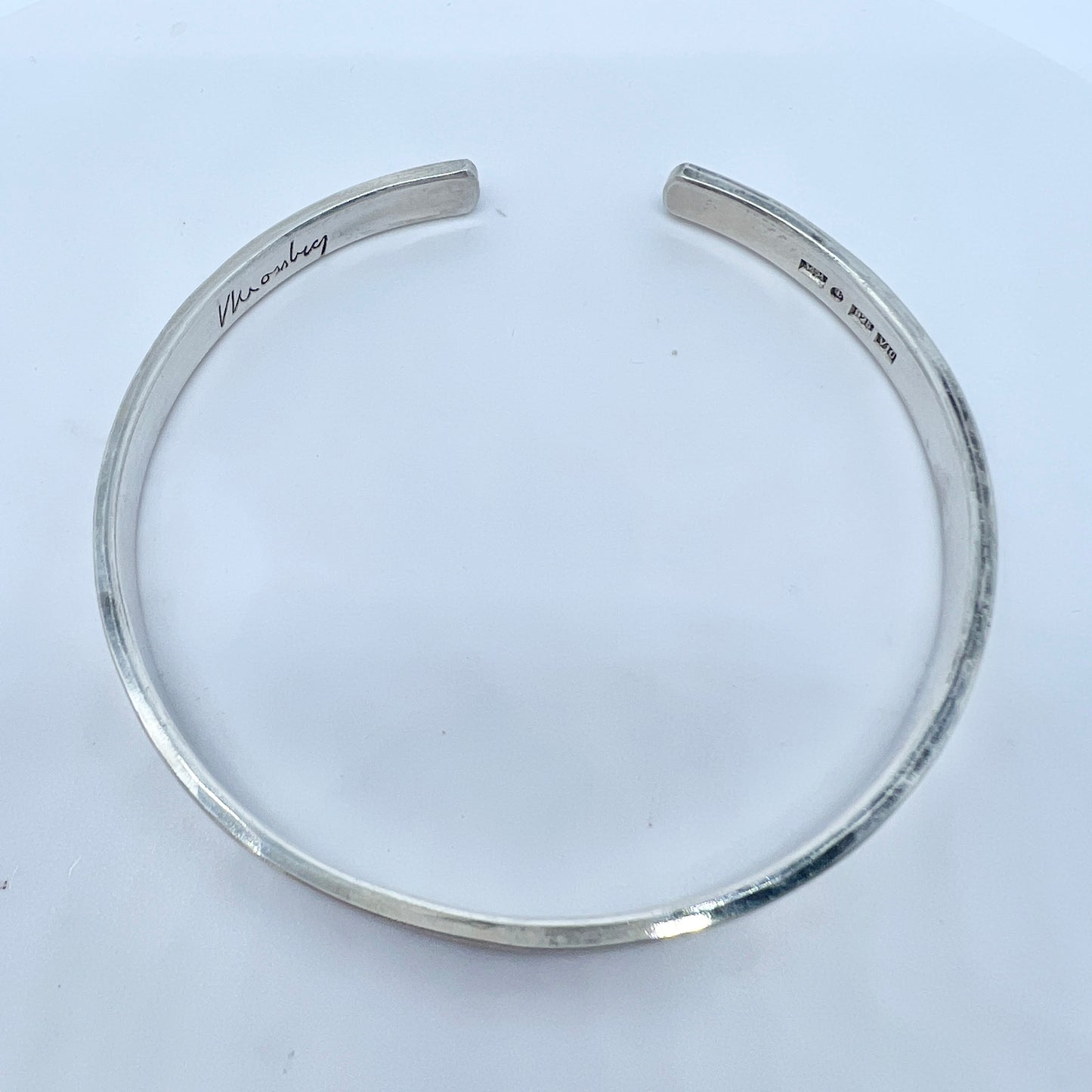 Victor Mossberg, Sweden 1995. Vintage Sterling Silver Bracelet. Signed.