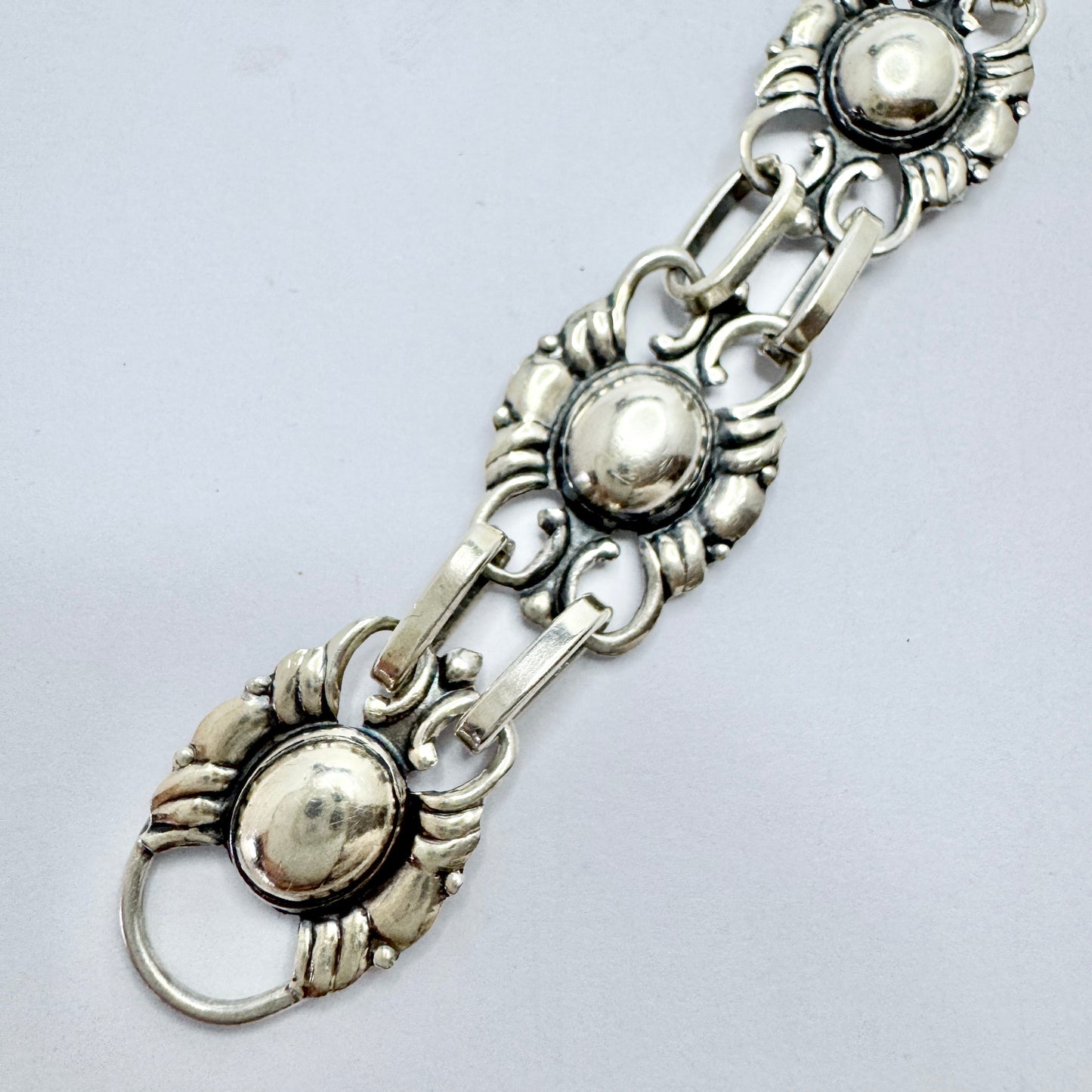 Orlow Th Lewinsohn, Sweden year 1950. Solid Silver Bracelet.