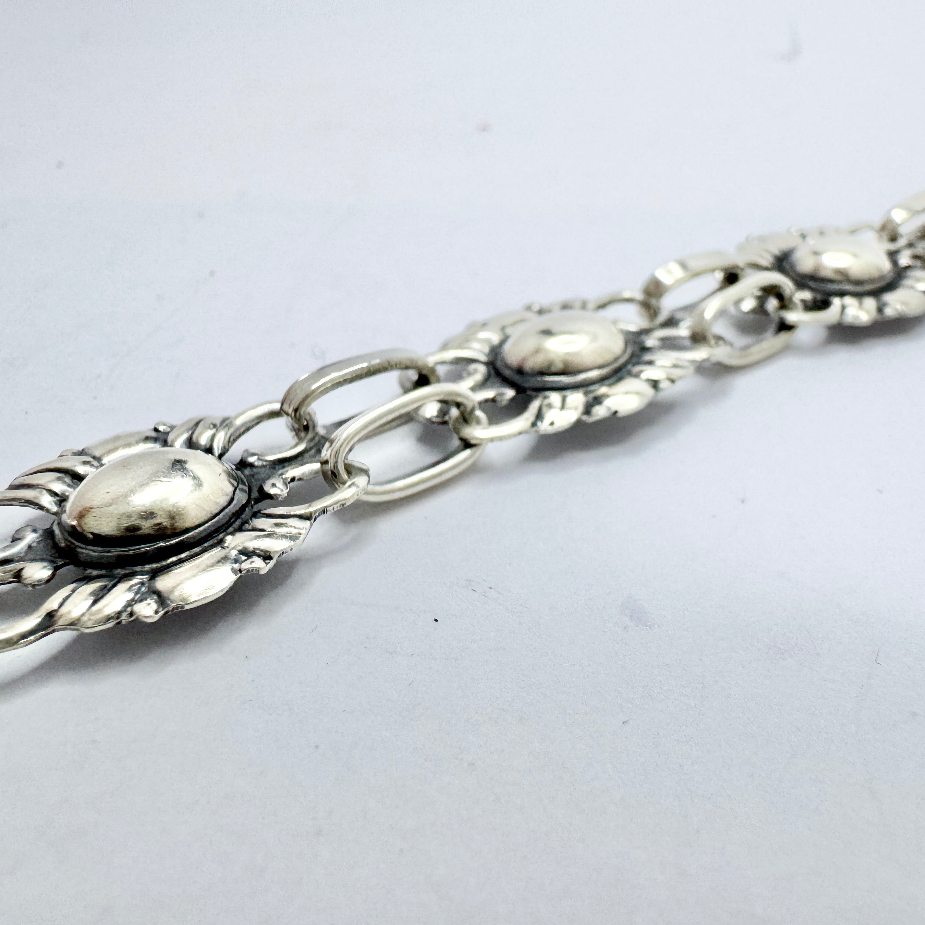 Orlow Th Lewinsohn, Sweden year 1950. Solid Silver Bracelet. – T