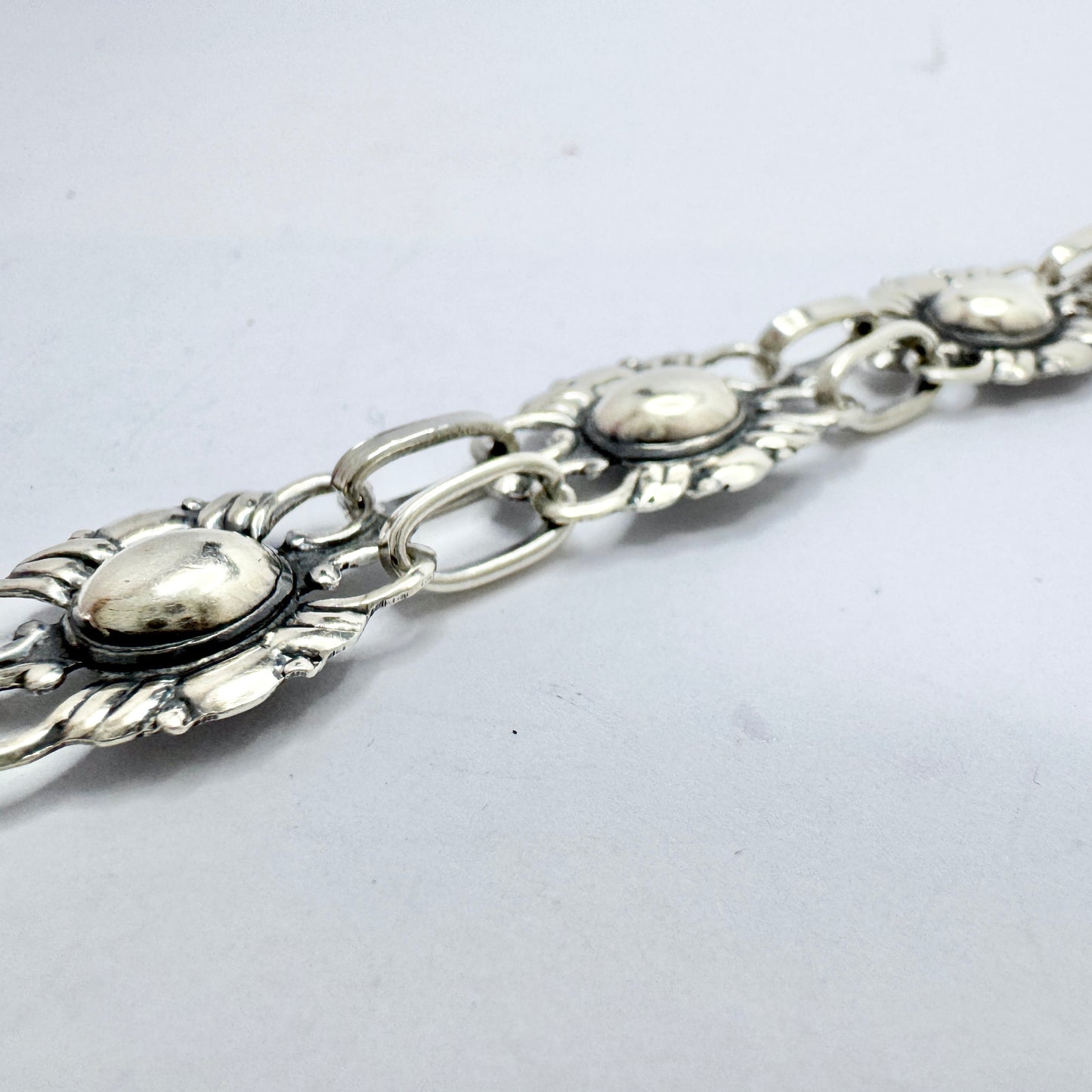 Orlow Th Lewinsohn, Sweden year 1950. Solid Silver Bracelet.