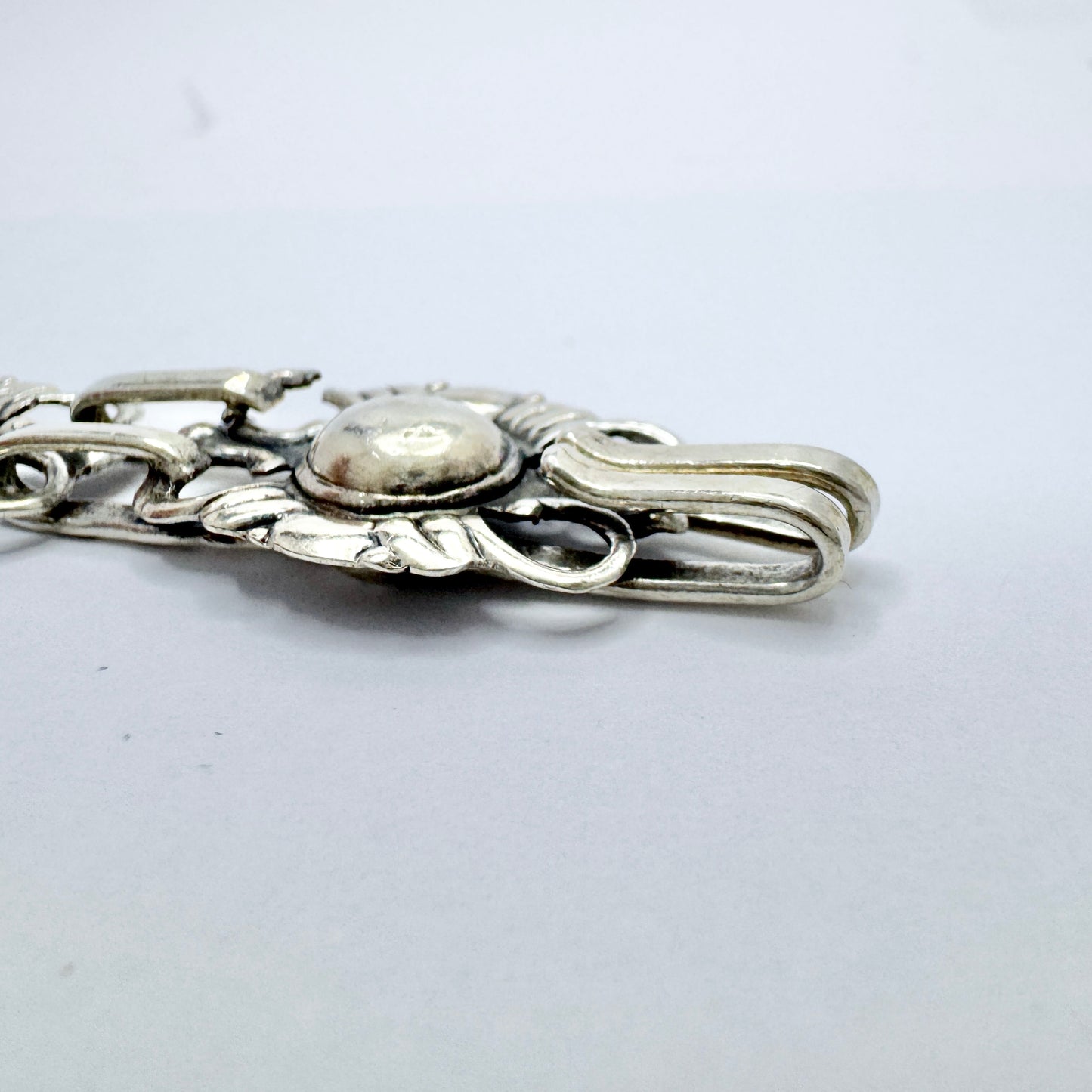 Orlow Th Lewinsohn, Sweden year 1950. Solid Silver Bracelet.
