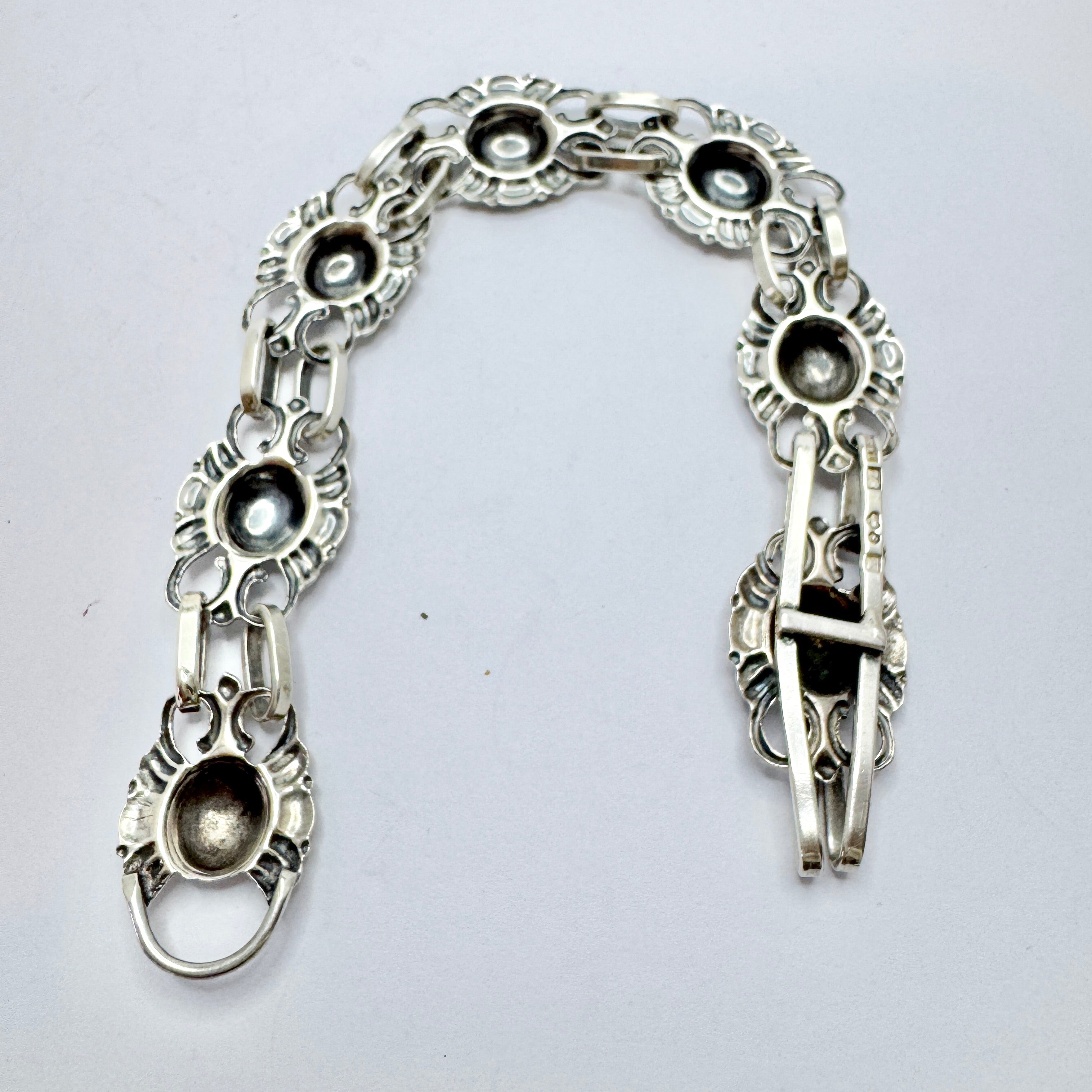 Orlow Th Lewinsohn, Sweden year 1950. Solid Silver Bracelet. – T