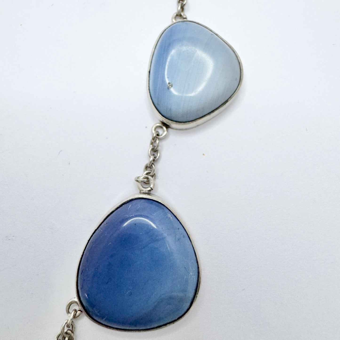 Sweden 1960s. Vintage Solid Silver Bergslagen-stone Necklace.