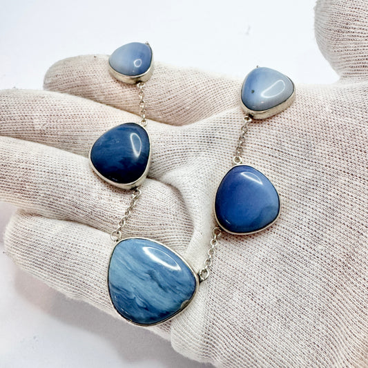 Sweden 1960s. Vintage Solid Silver Bergslagen-stone Necklace.