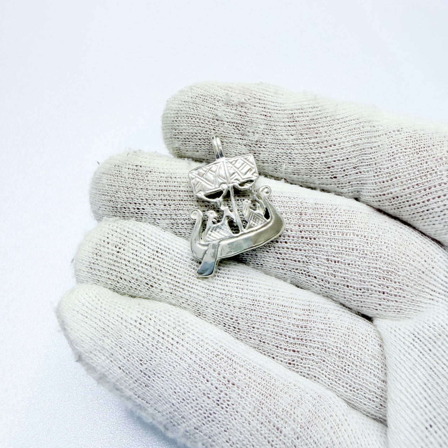 Vintage Scandinavian Viking Ship Pendant.