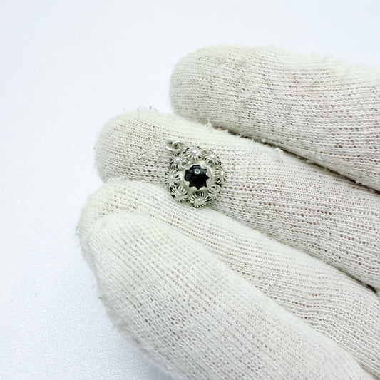 Sweden early -mid 1800s. Antique Solid Silver Paste Charm.