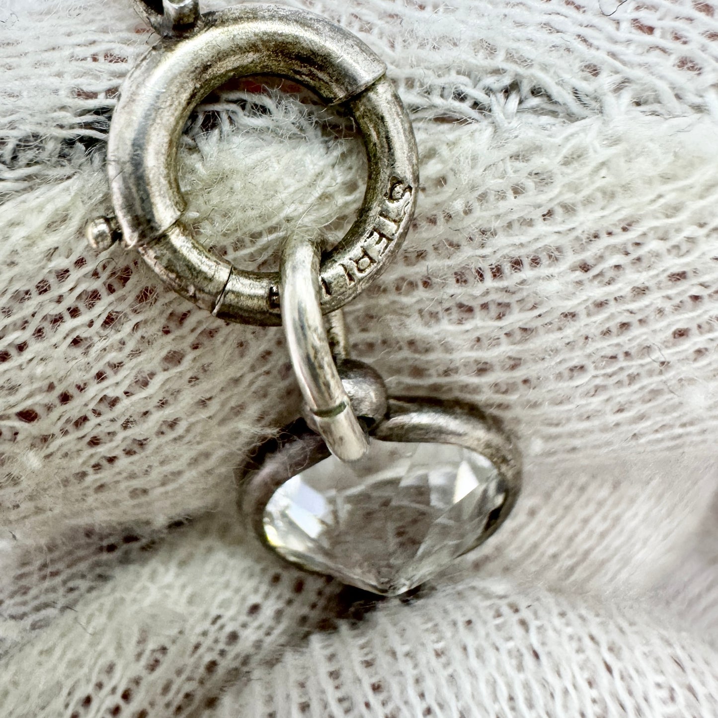 Vintage 137cm / 54in Sterling Silver Paste Crystal Rivière Necklace