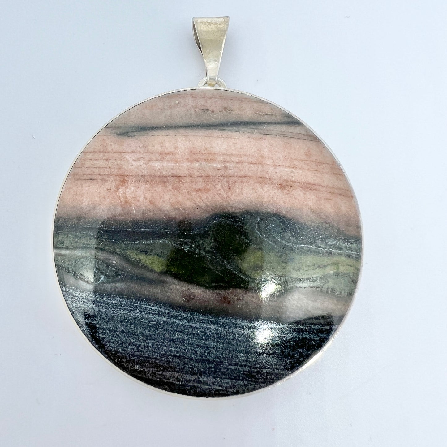 Stenlya, Sweden 1971. Vintage Sterling Silver Hardstone Pendant.