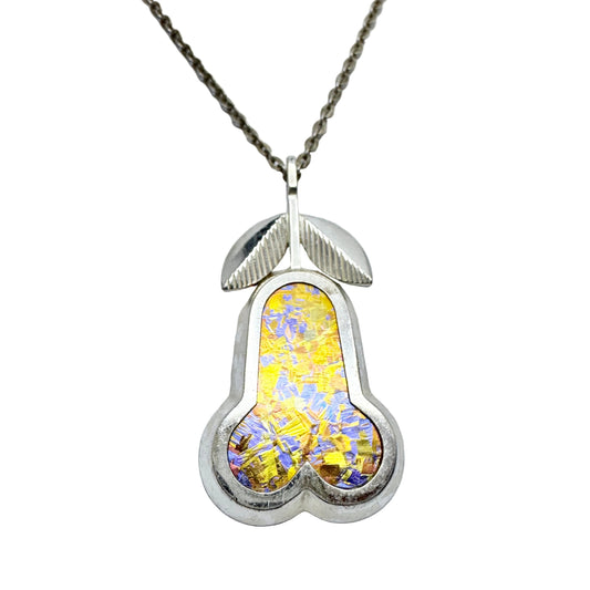 Nanny Still for Kultakeskus, Finland 1976. Vintage Sterling Silver Titanium Pendant Necklace.