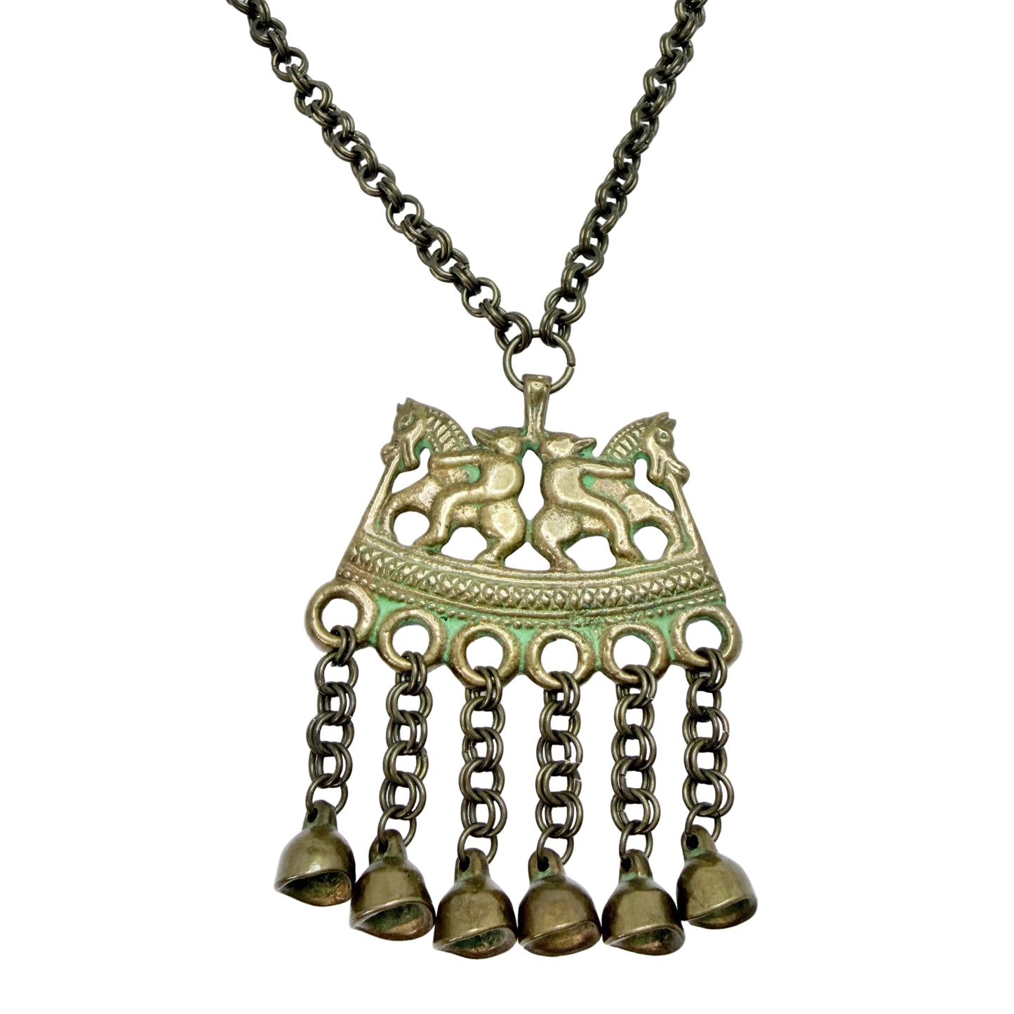 Germund Paaer for Kalevala Koru, Finland. Bold Vintage Bronze Pendant Necklace.