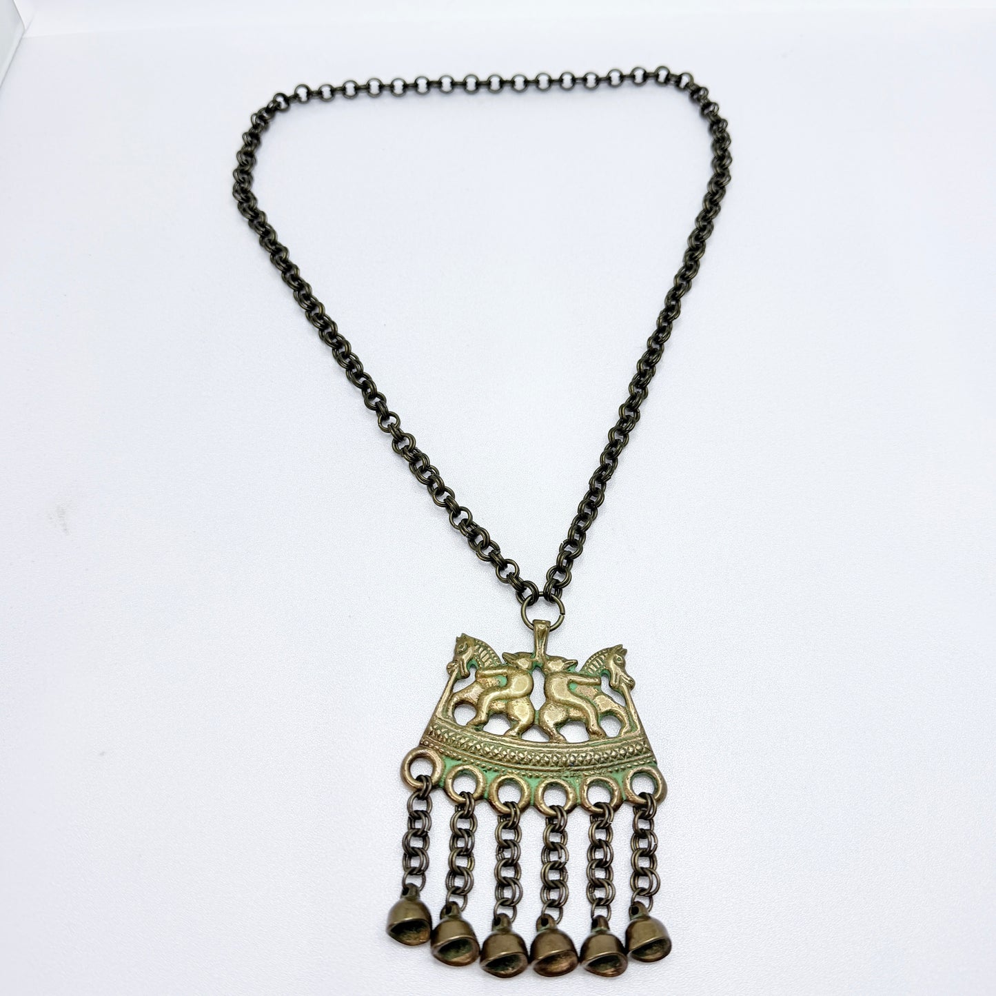 Germund Paaer for Kalevala Koru, Finland. Bold Vintage Bronze Pendant Necklace.