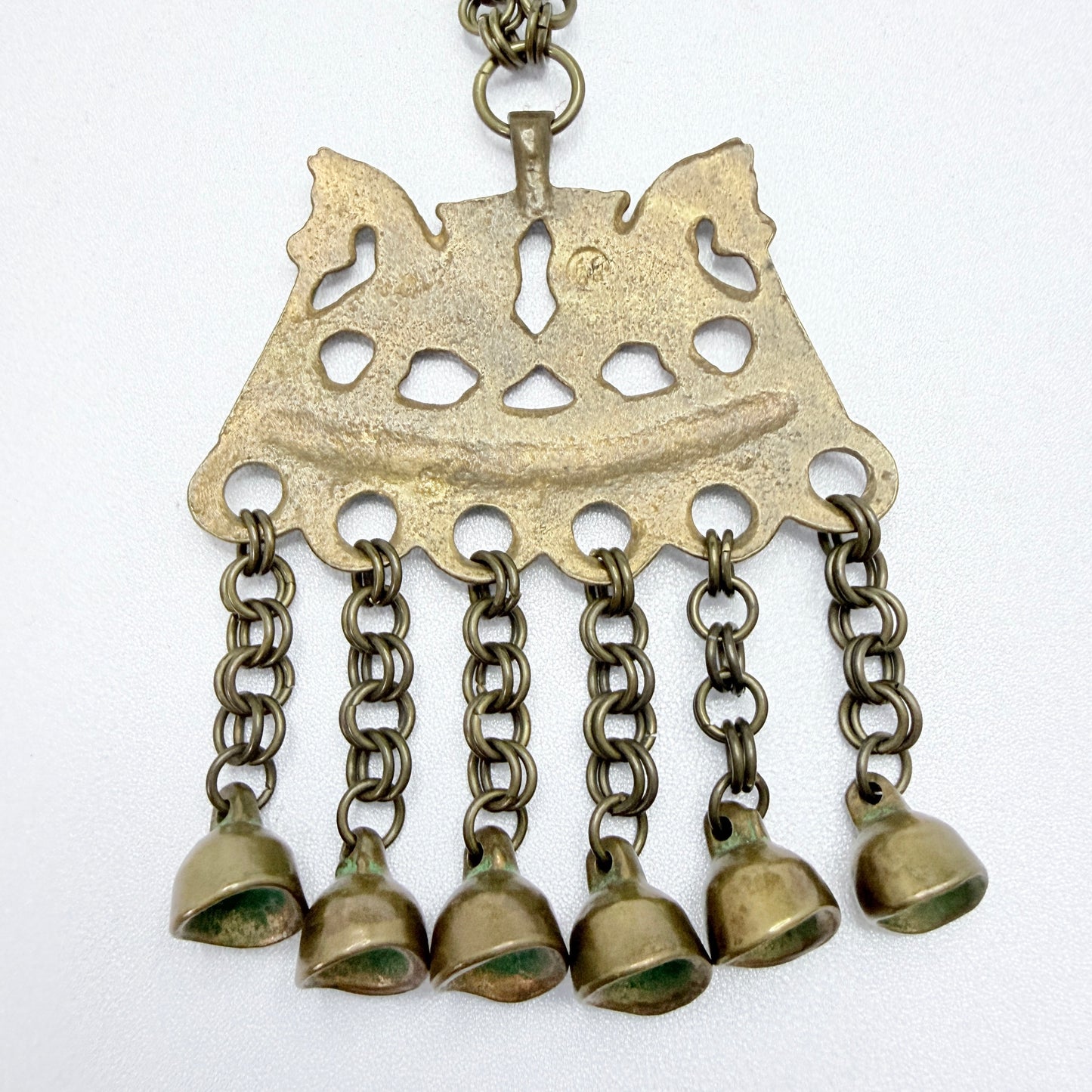 Germund Paaer for Kalevala Koru, Finland. Bold Vintage Bronze Pendant Necklace.
