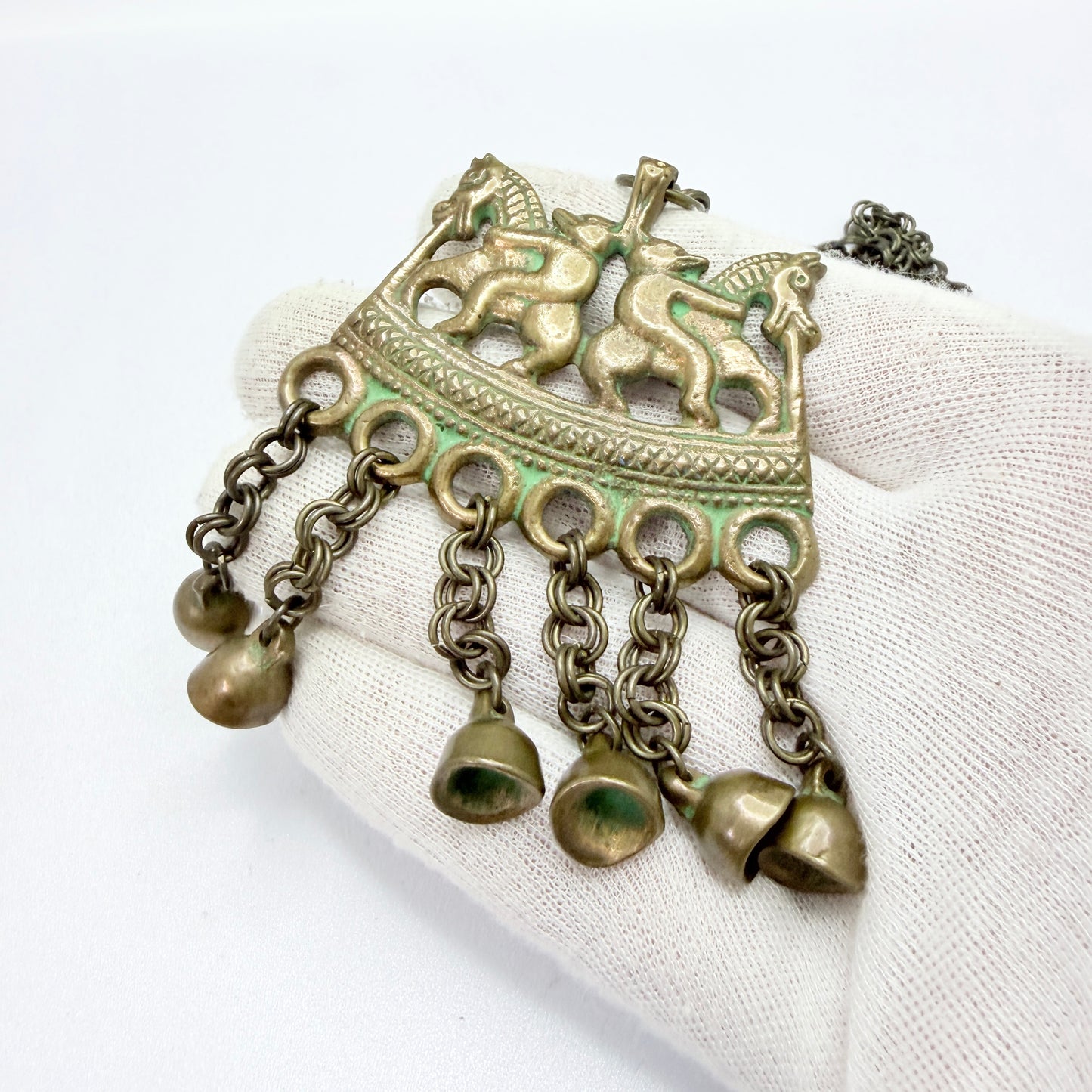 Germund Paaer for Kalevala Koru, Finland. Bold Vintage Bronze Pendant Necklace.