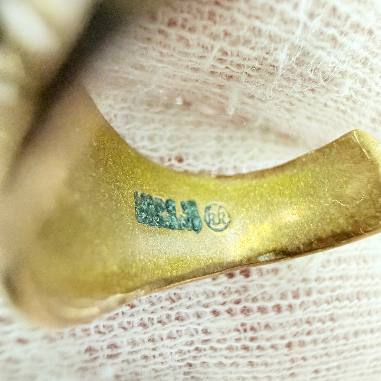Kalevala Koru, Finland. Vintage Traditional Sami / Laplander Bronze Ring.