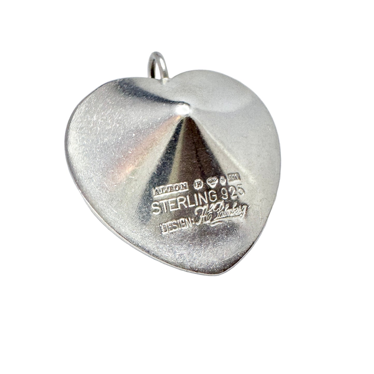 KE Palmberg for ALTON, Sweden 1975 Vintage Sterling Silver Heart Pendant