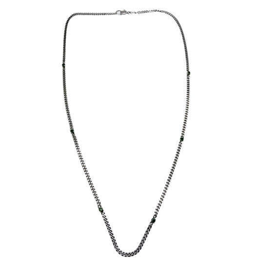 Sweden. Vintage 18k Gold Emerald Necklace.