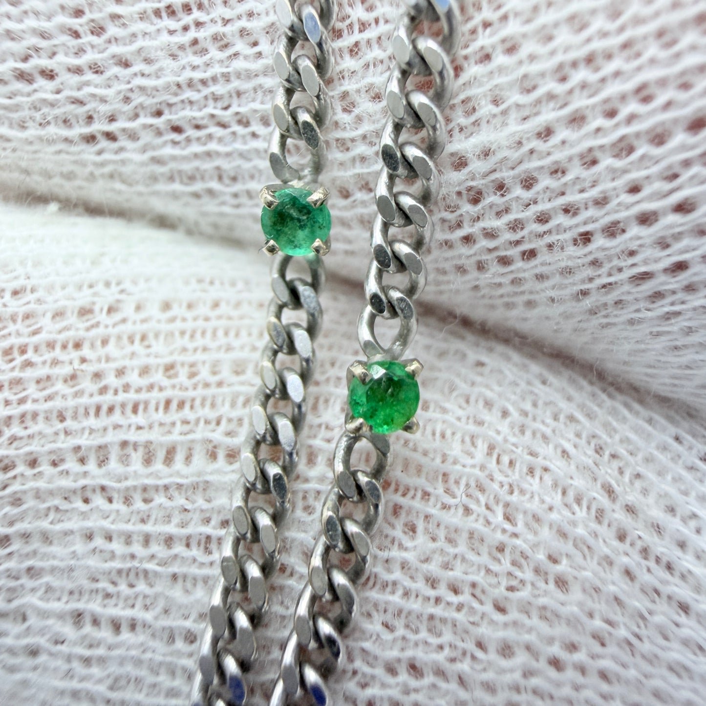 Sweden. Vintage 18k Gold Emerald Necklace.