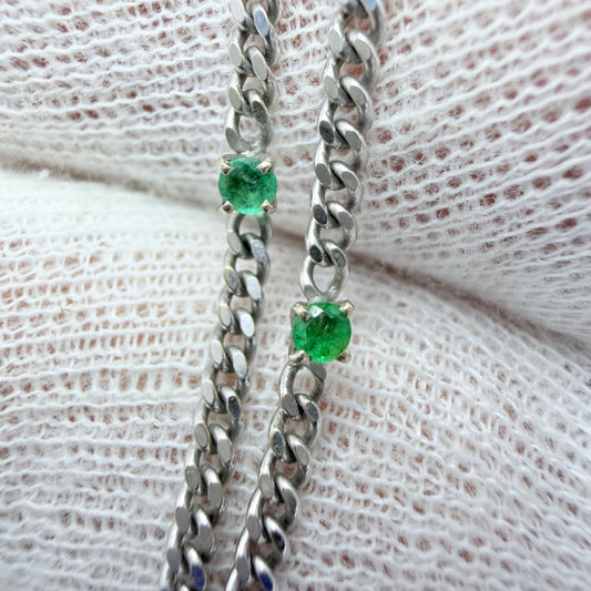 Sweden. Vintage 18k Gold Emerald Necklace.