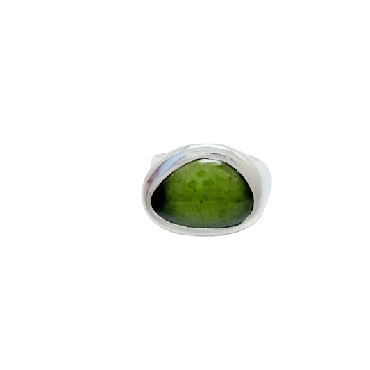 Vintage Sterling Silver Serpentine Ring.
