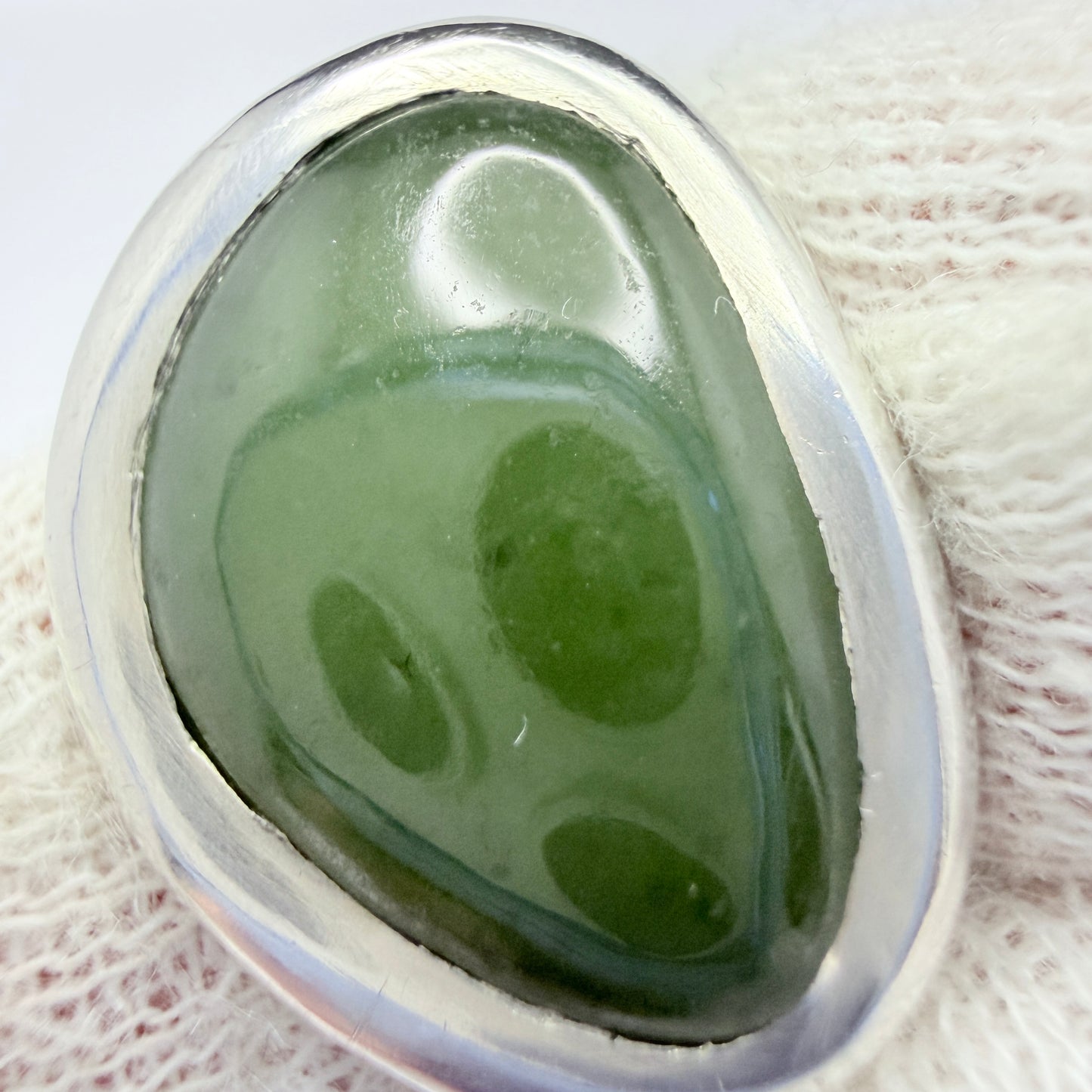 Vintage Sterling Silver Serpentine Ring.
