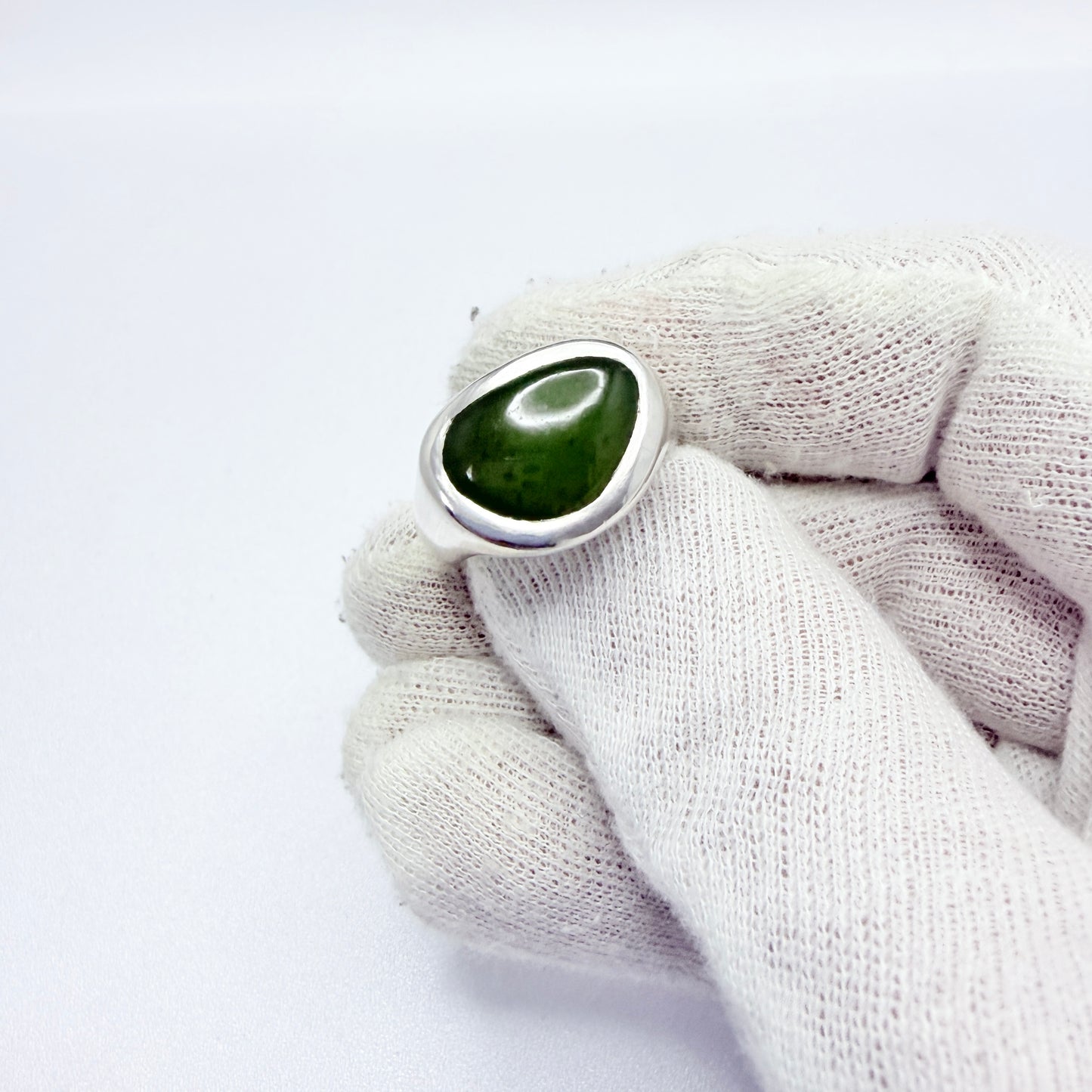 Vintage Sterling Silver Serpentine Ring.