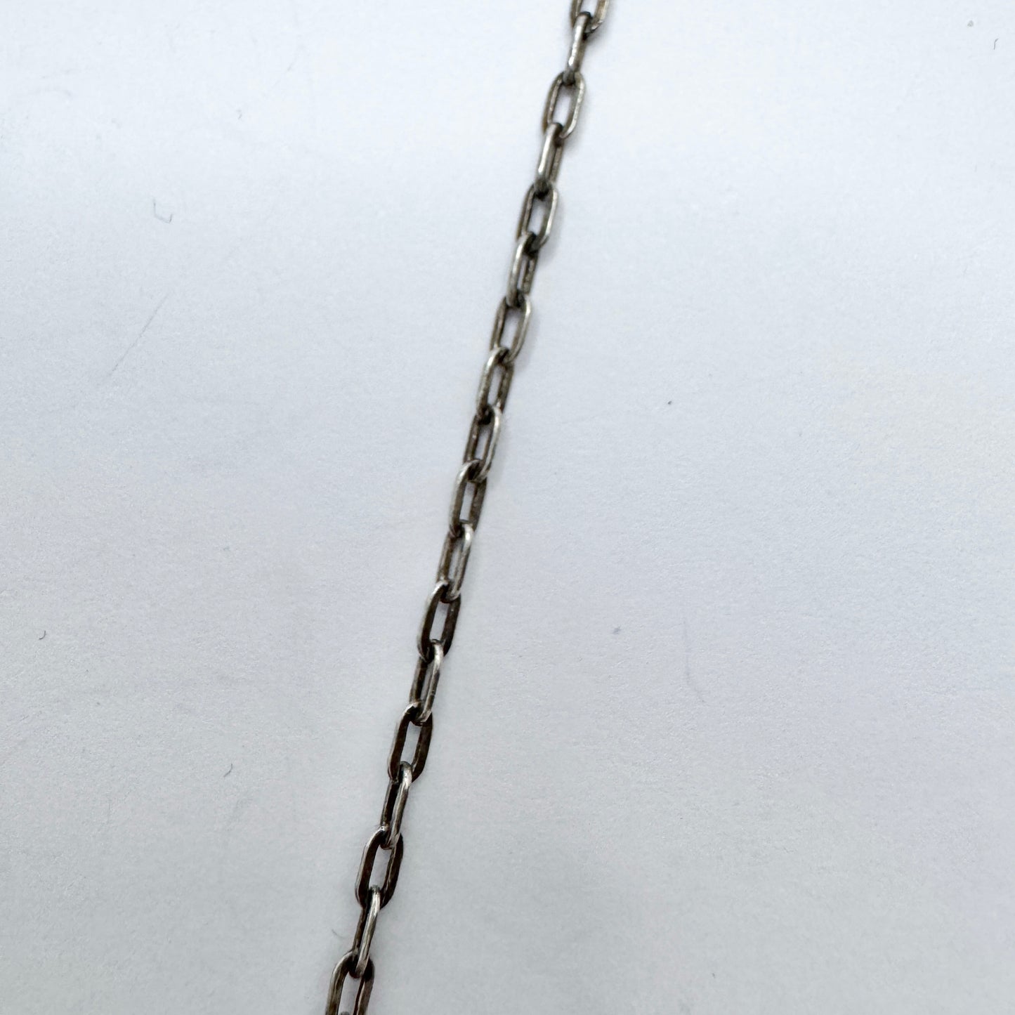 Denmark / Norway. Vintage Modernist Solid Silver Pendant Necklace.