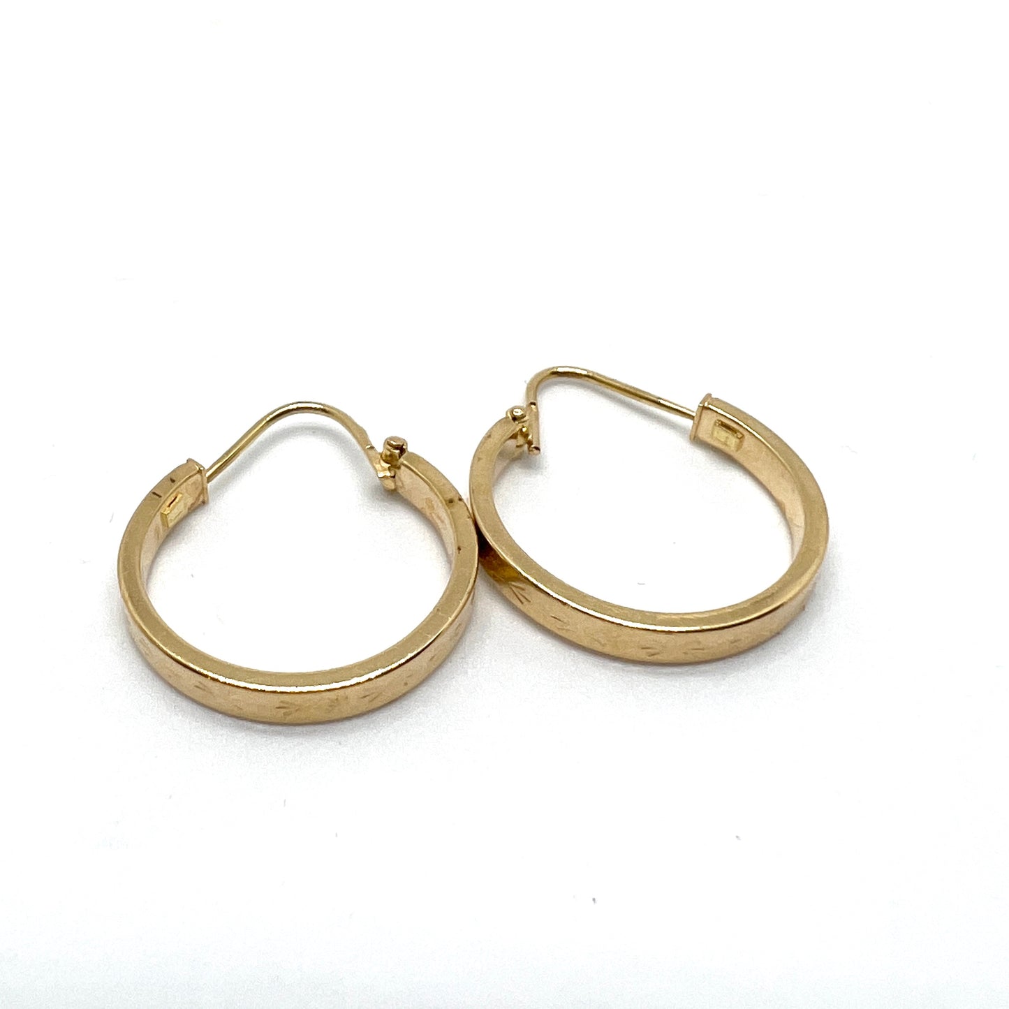 Sweden, Vintage 18k Gold Earrings.