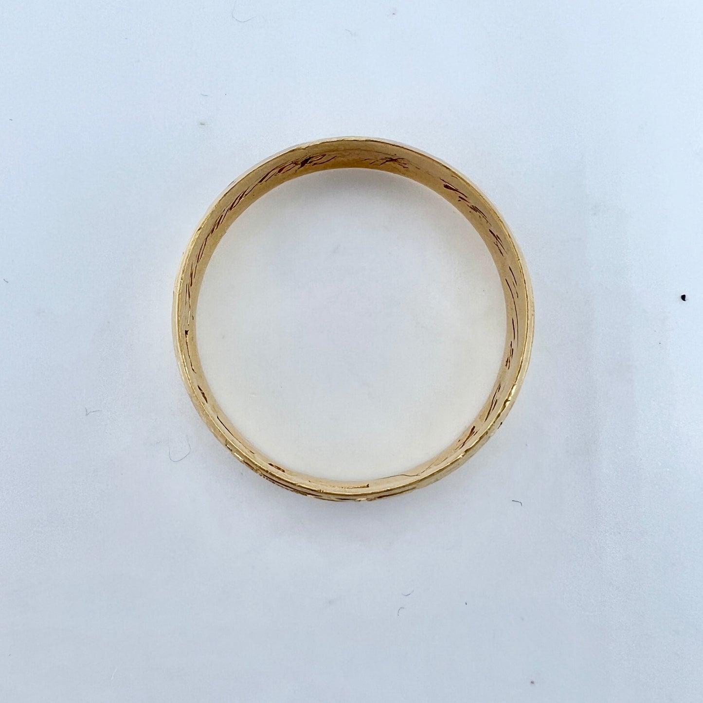 Sweden 1897. Antique 20k Gold Men's Wedding Band Ring.