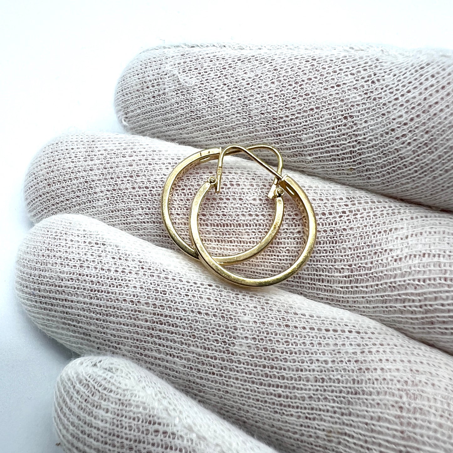 Sweden, Vintage 18k Gold Earrings.