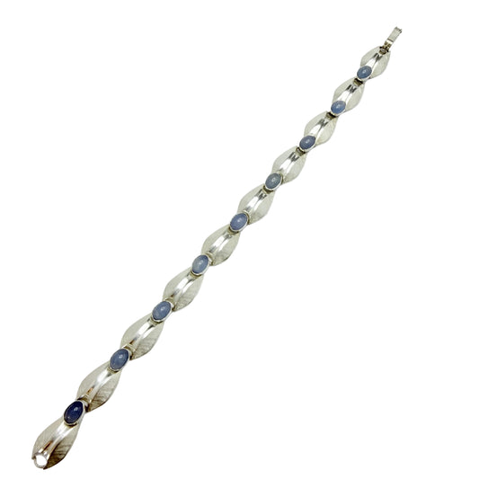 K&L-Kordes Lichtenfels, Germany ca 1960. Vintage Solid Silver Chalcedony Bracelet.