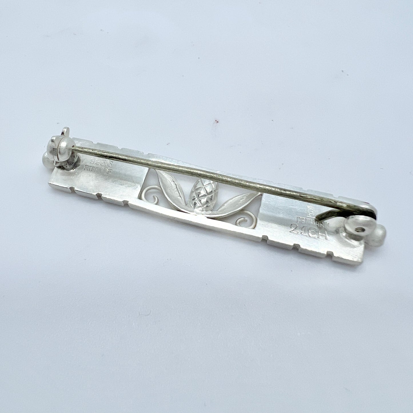 Georg Jensen, Denmark 1933-44. Vintage Sterling Silver Bar Pin Brooch. Design 216A.