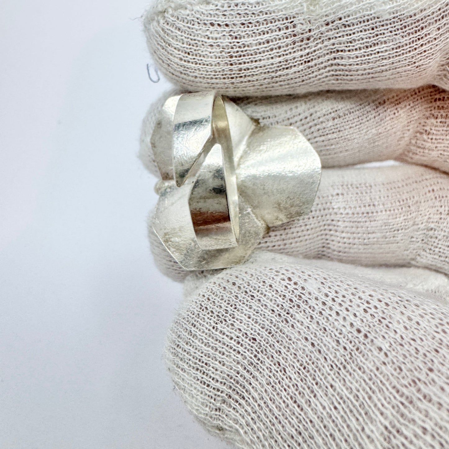 NOR, Finland 1982. Vintage Sterling Silver Flower Ring.