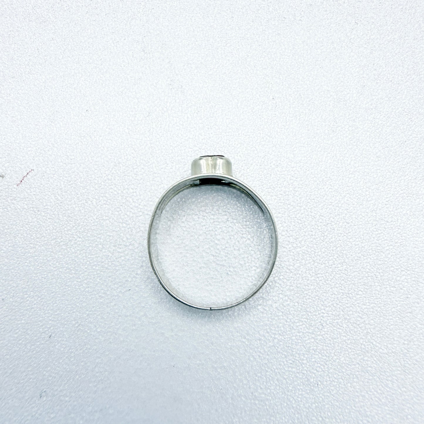 Frey & Co, Germany ca 1940. Vintage WW2-era Solid Silver Red Paste Ring.