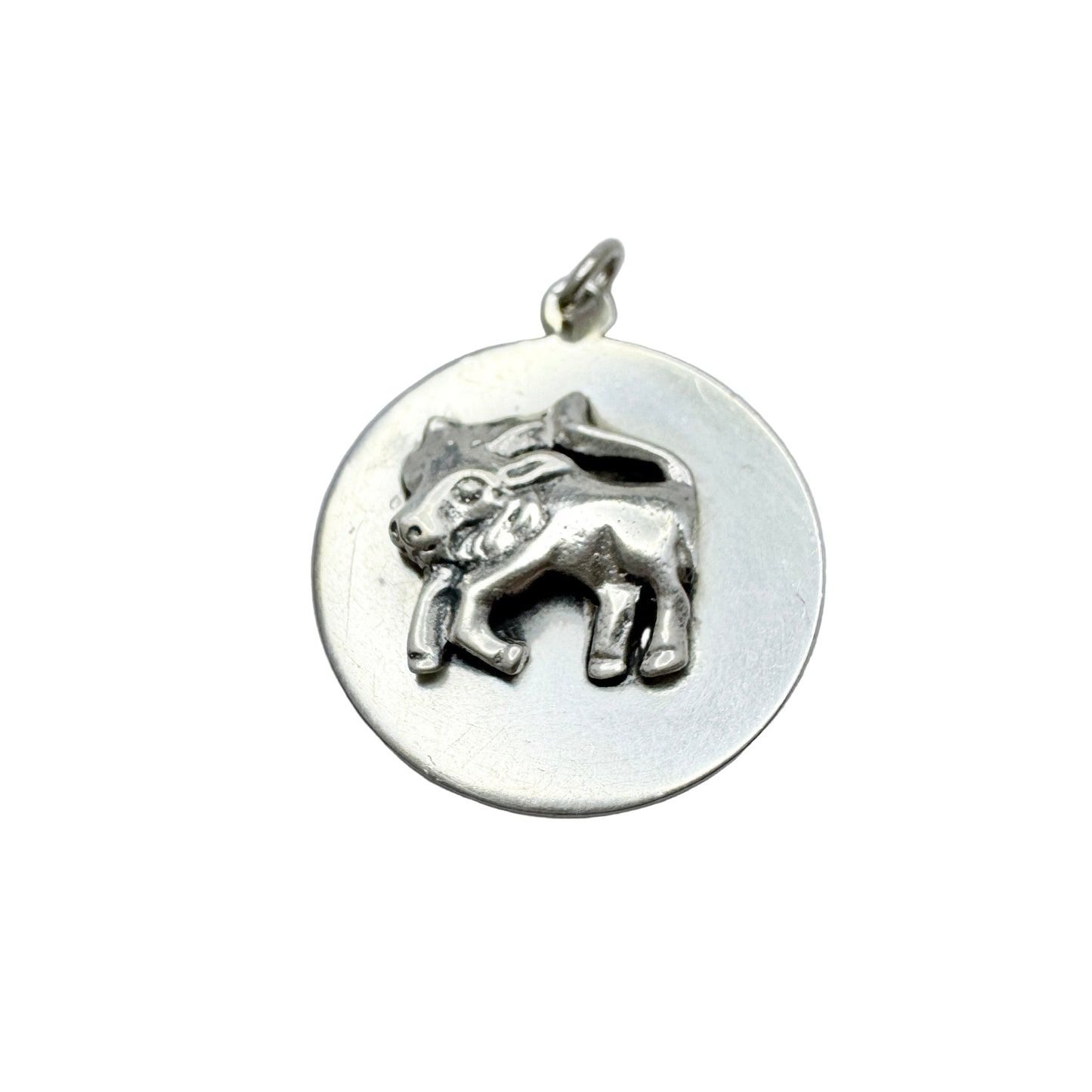 Kaplan, Sweden 1972. Vintage Sterling Silver Zodiac Charm Pendant.