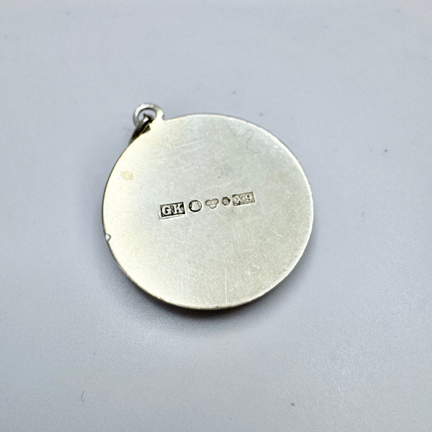 Kaplan, Sweden 1972. Vintage Sterling Silver Zodiac Charm Pendant.