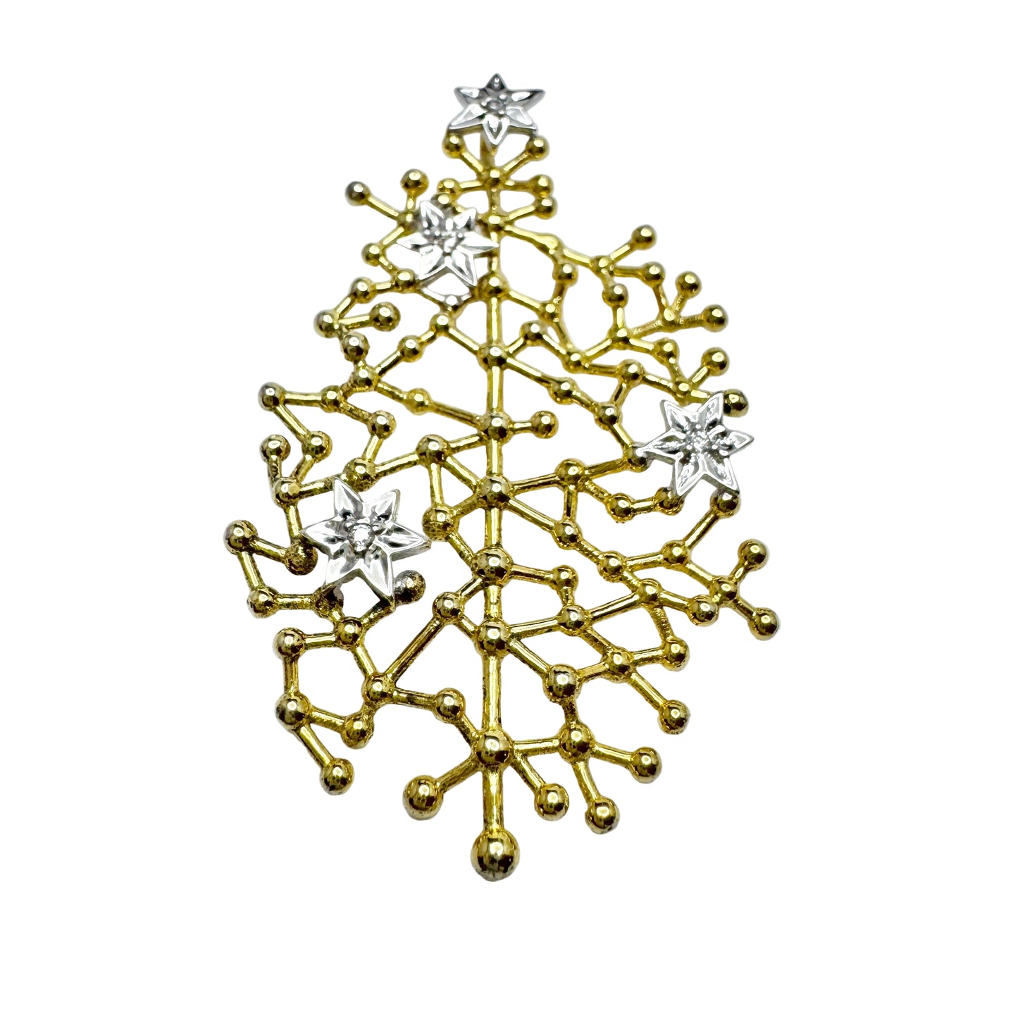 Tapio Wirkkala for Kultakeskus Finland Sterling CZ Pendant. Starry Sky