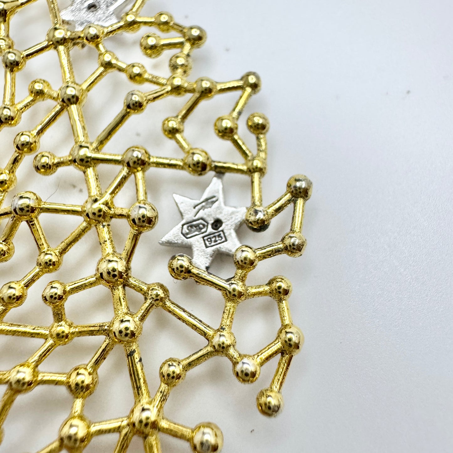 Tapio Wirkkala for Kultakeskus Finland Sterling CZ Pendant. Starry Sky