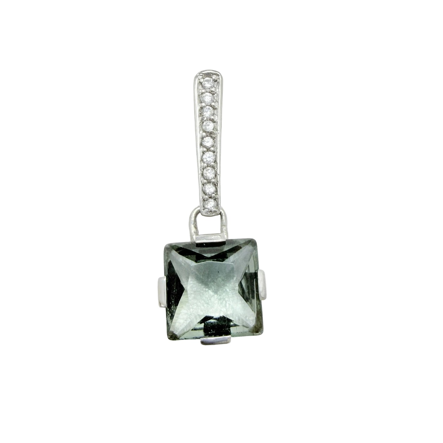 Jens J.Aagaard, Denmark. Sterling Silver Moldavite CZ Pendant.
