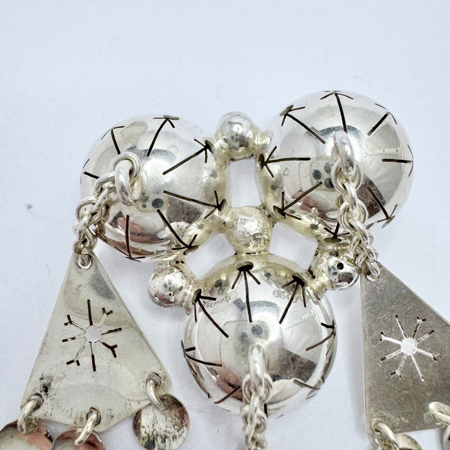 Frank Juhls, Kautokeino, Norway. Vintage Solid Silver Bunad Brooch.