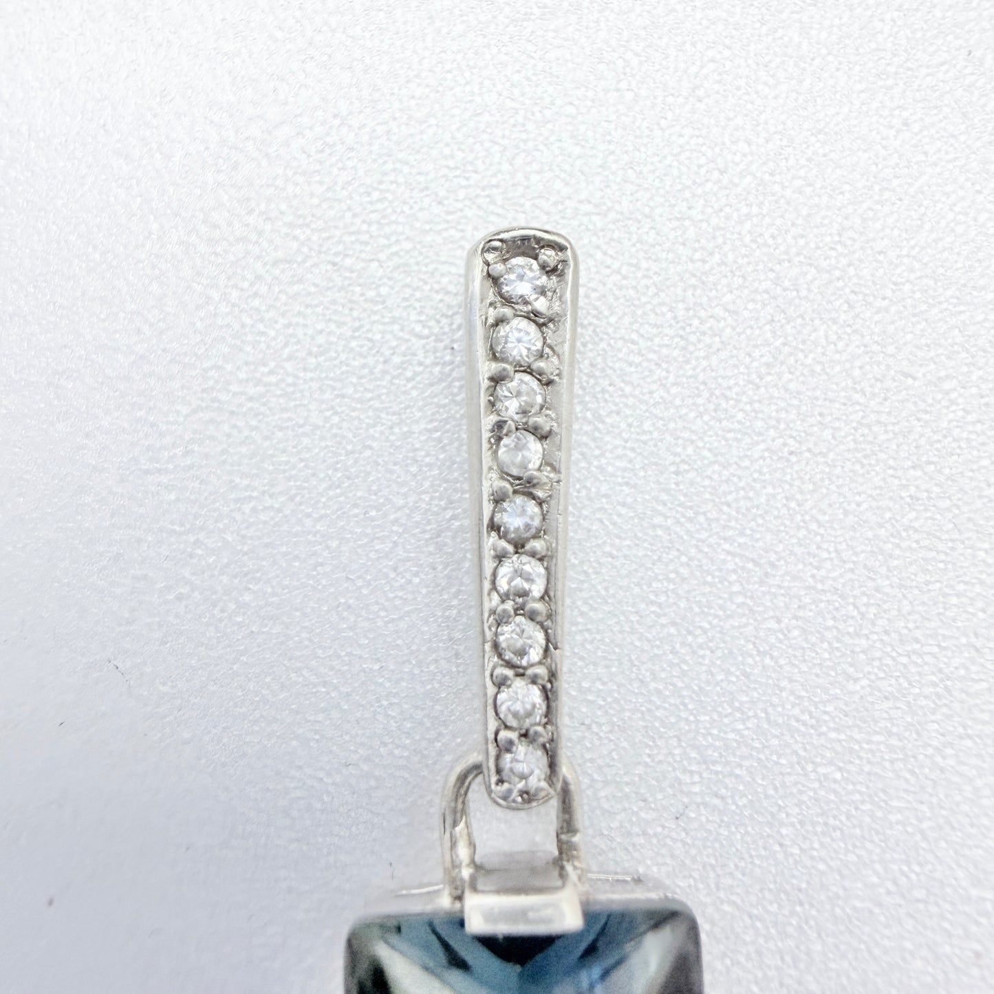 Jens J.Aagaard, Denmark. Sterling Silver Moldavite CZ Pendant.