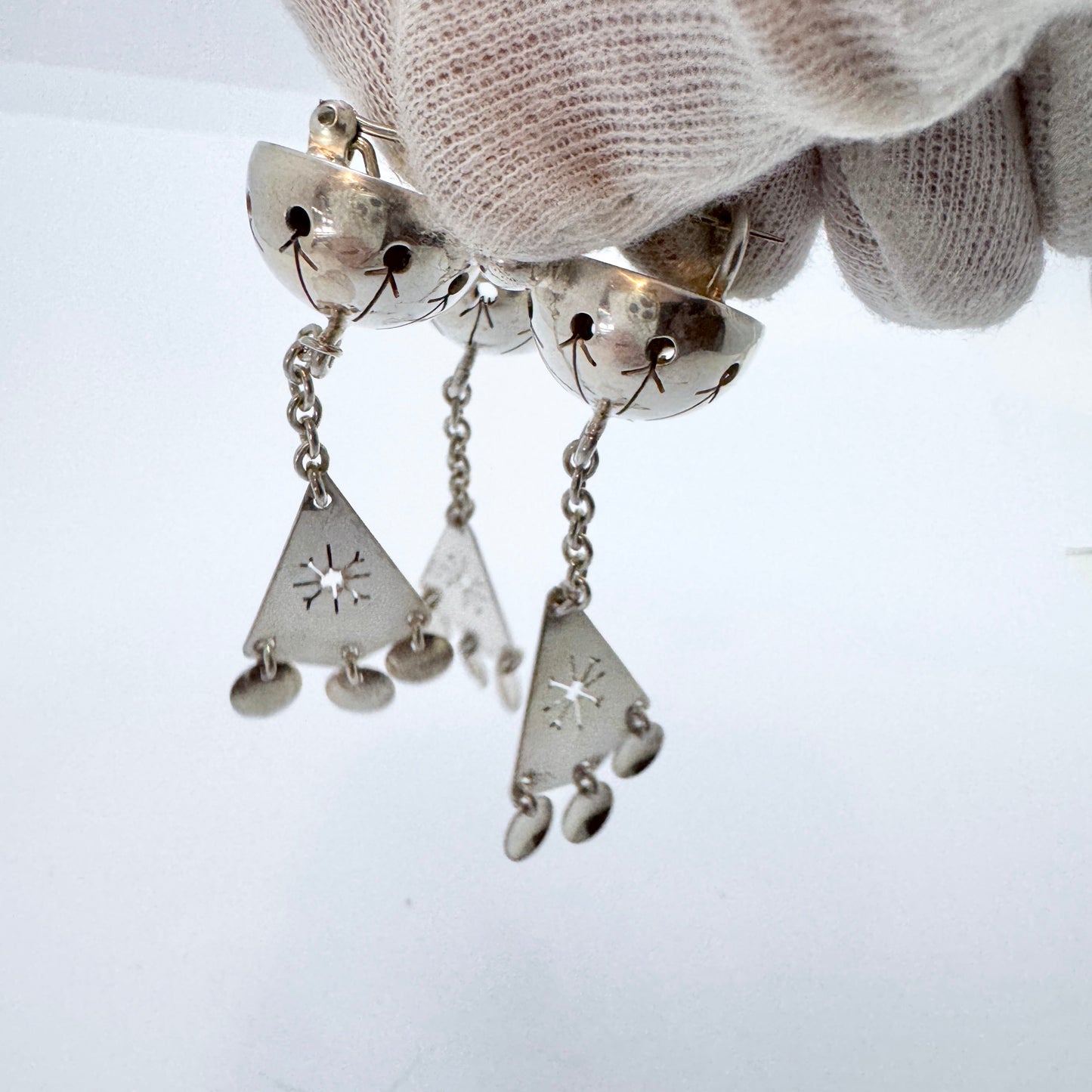 Frank Juhls, Kautokeino, Norway. Vintage Solid Silver Bunad Brooch.