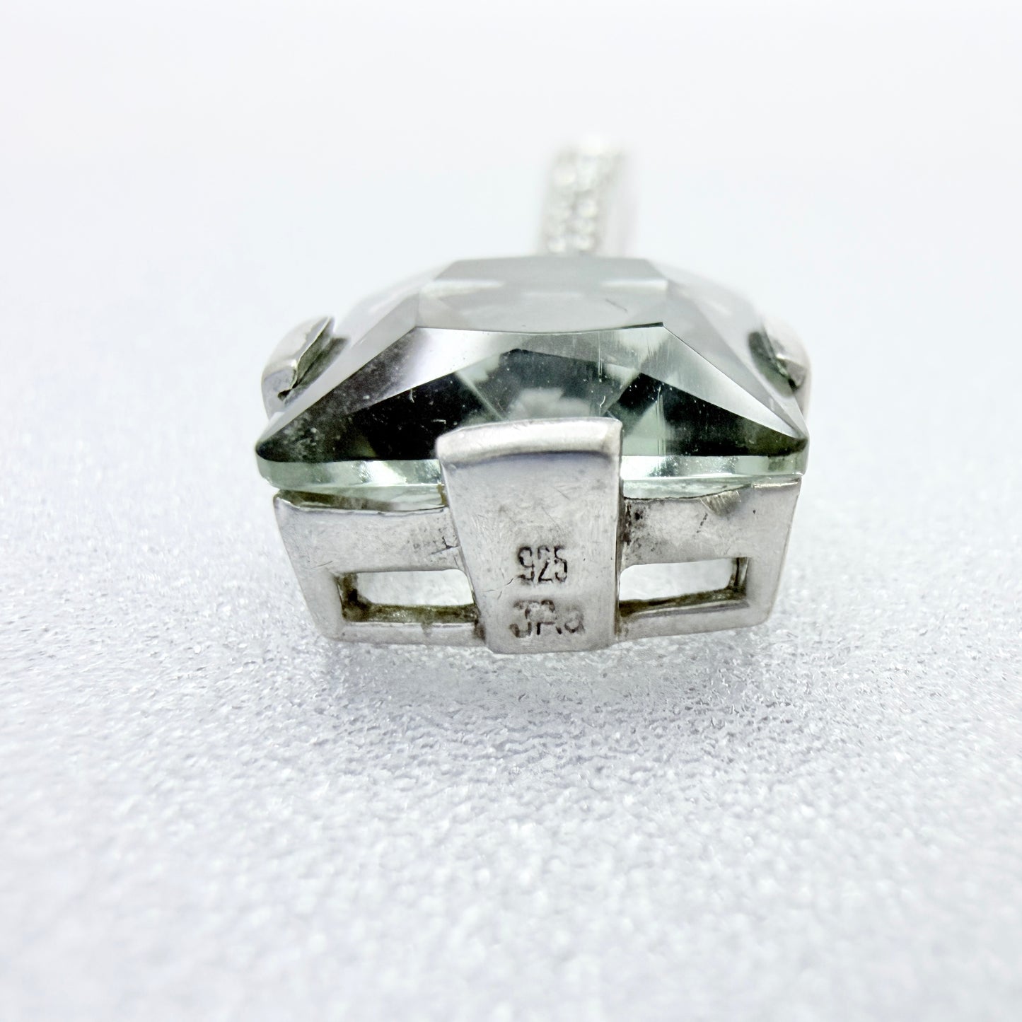 Jens J.Aagaard, Denmark. Sterling Silver Moldavite CZ Pendant.