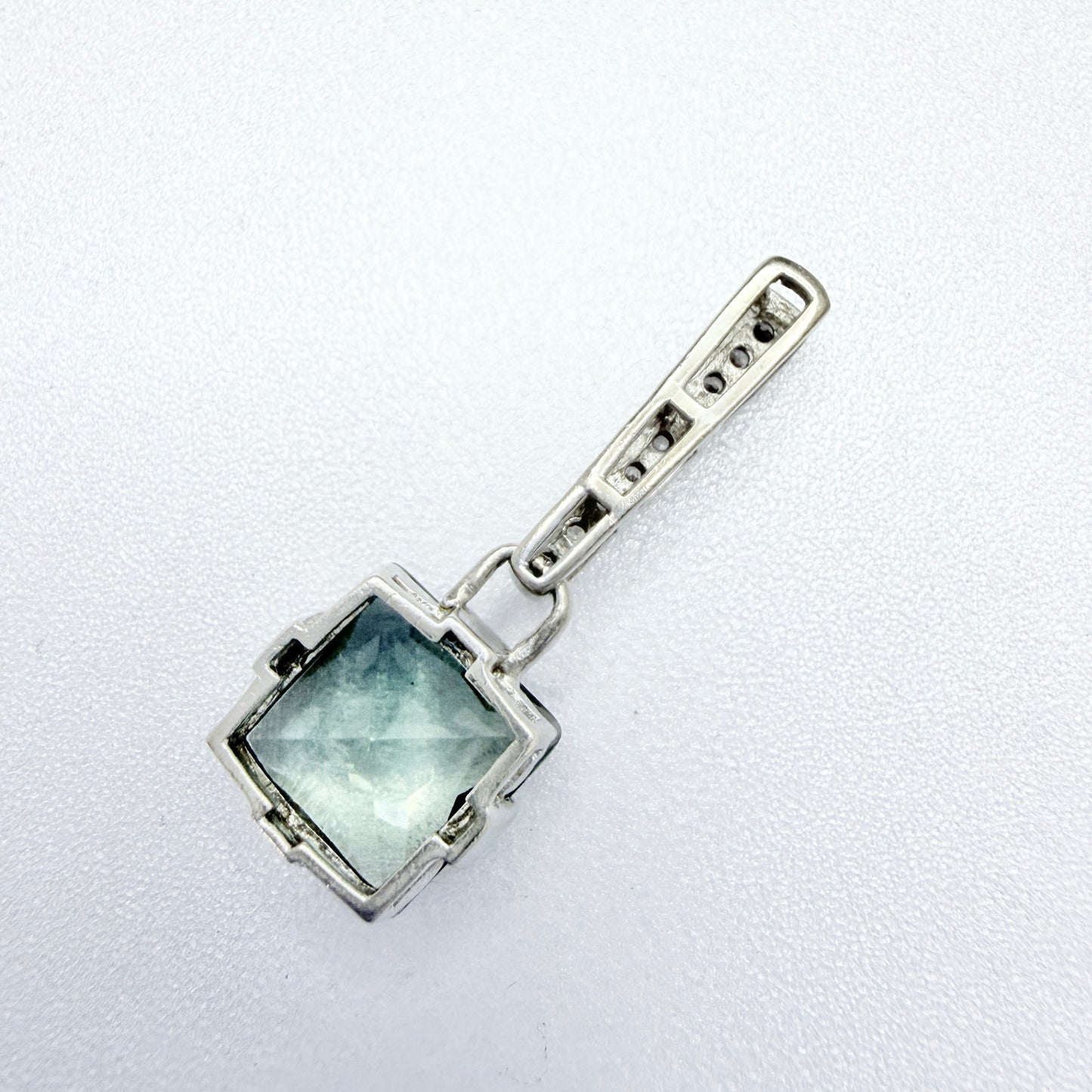 Jens J.Aagaard, Denmark. Sterling Silver Moldavite CZ Pendant.