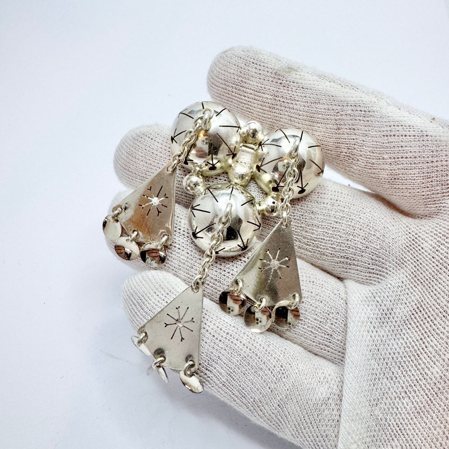 Frank Juhls, Kautokeino, Norway. Vintage Solid Silver Bunad Brooch.