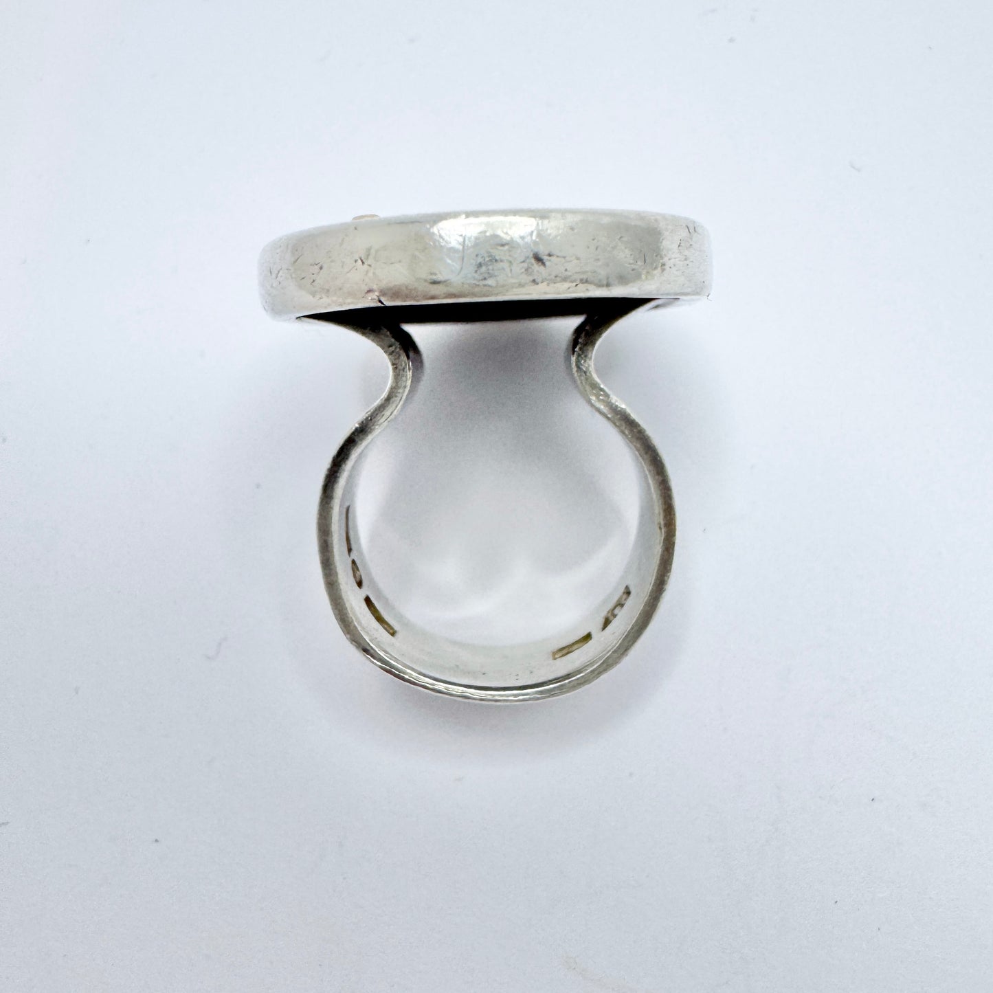Anders Högberg, Gothenburg, Sweden. Vintage Sterling Silver Ring. Signed.