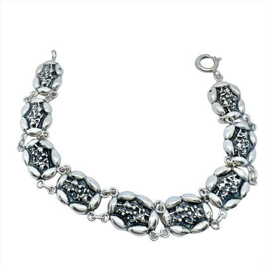 Sweden c 1950s Vintage Sterling Silver Bracelet.