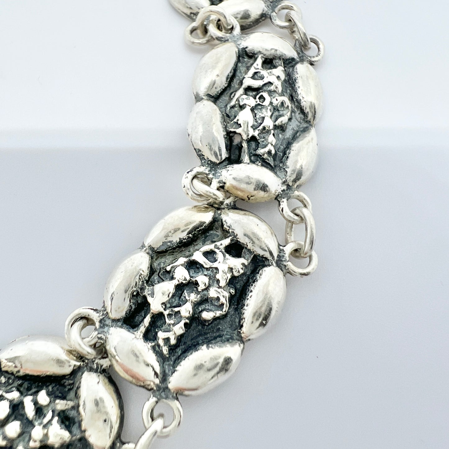 Sweden c 1950s Vintage Sterling Silver Bracelet.