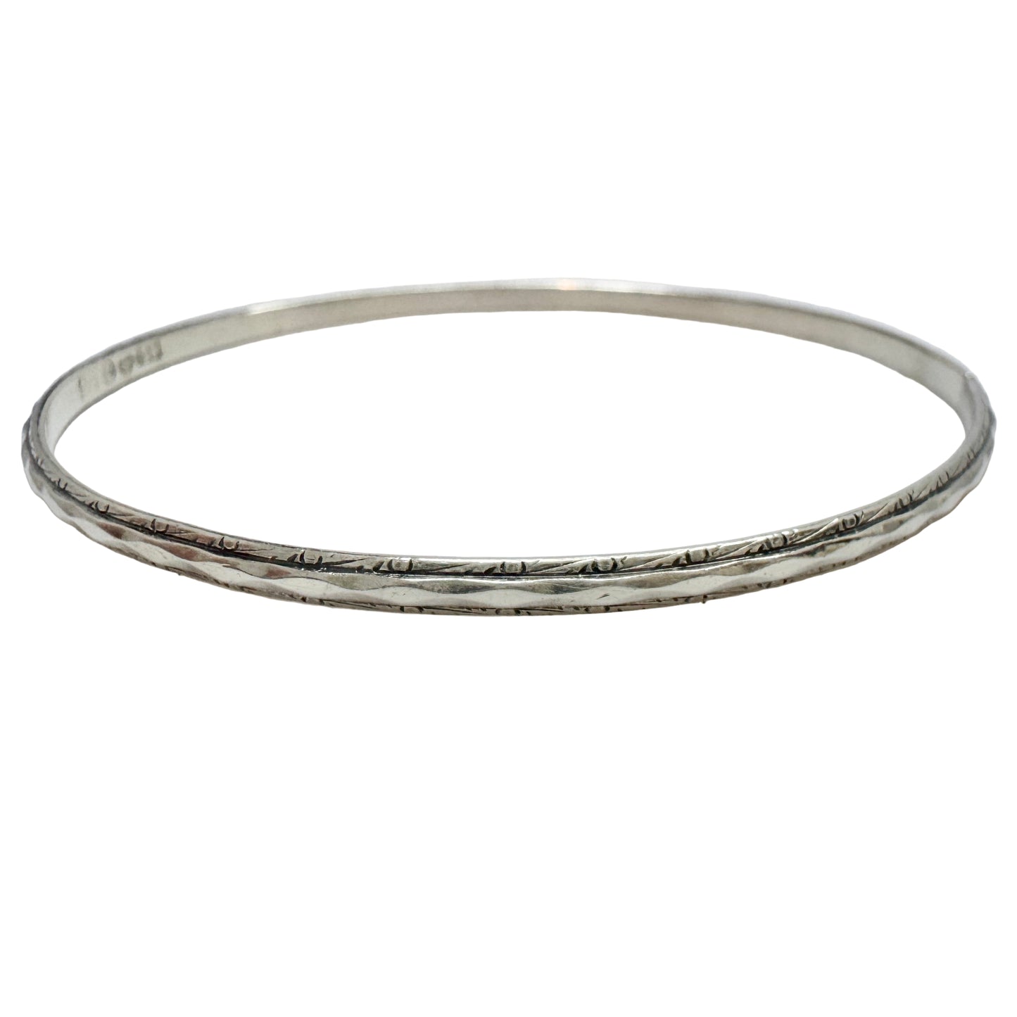 Victor Janson, Sweden 1974. Vintage Sterling Silver Bangle Bracelet.