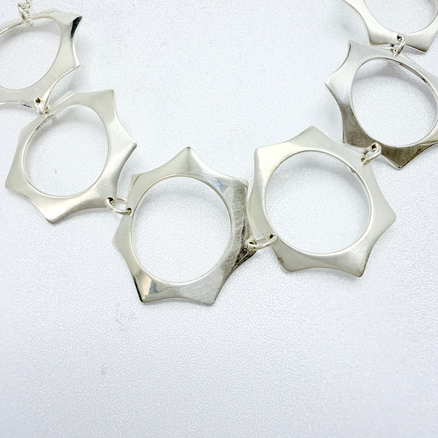 Sterling Silver Geometric Necklace.
