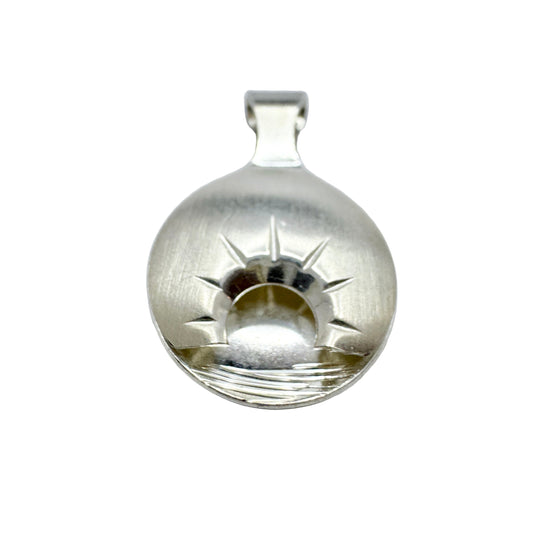 Arktis-Smedjan, Sweden 1987. Vintage Sterling Silver Midnight Sun Pendant